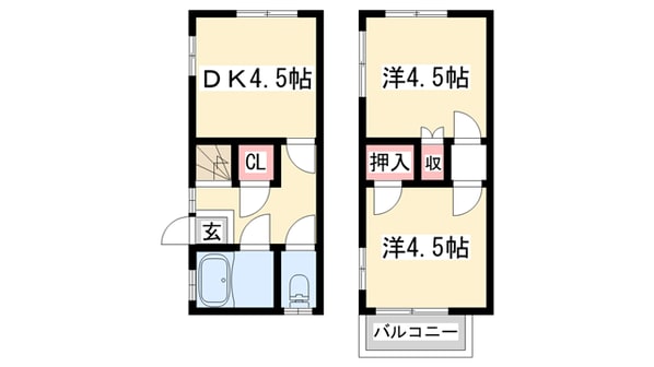 西明石駅 徒歩10分 1階の物件間取画像